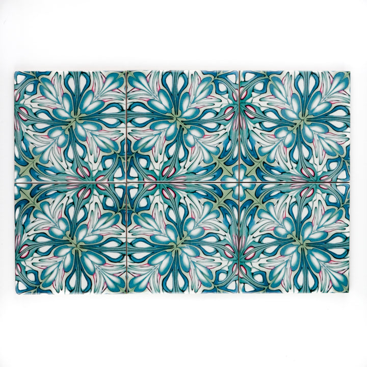 SALE SET - 21 x 10.8cm Flourishing Garden tiles - large scale