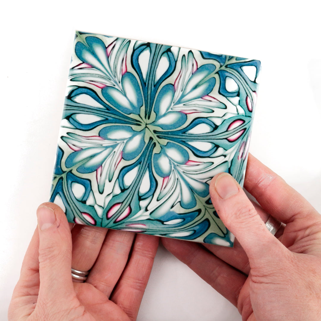 SALE SET - 21 x 10.8cm Flourishing Garden tiles - large scale