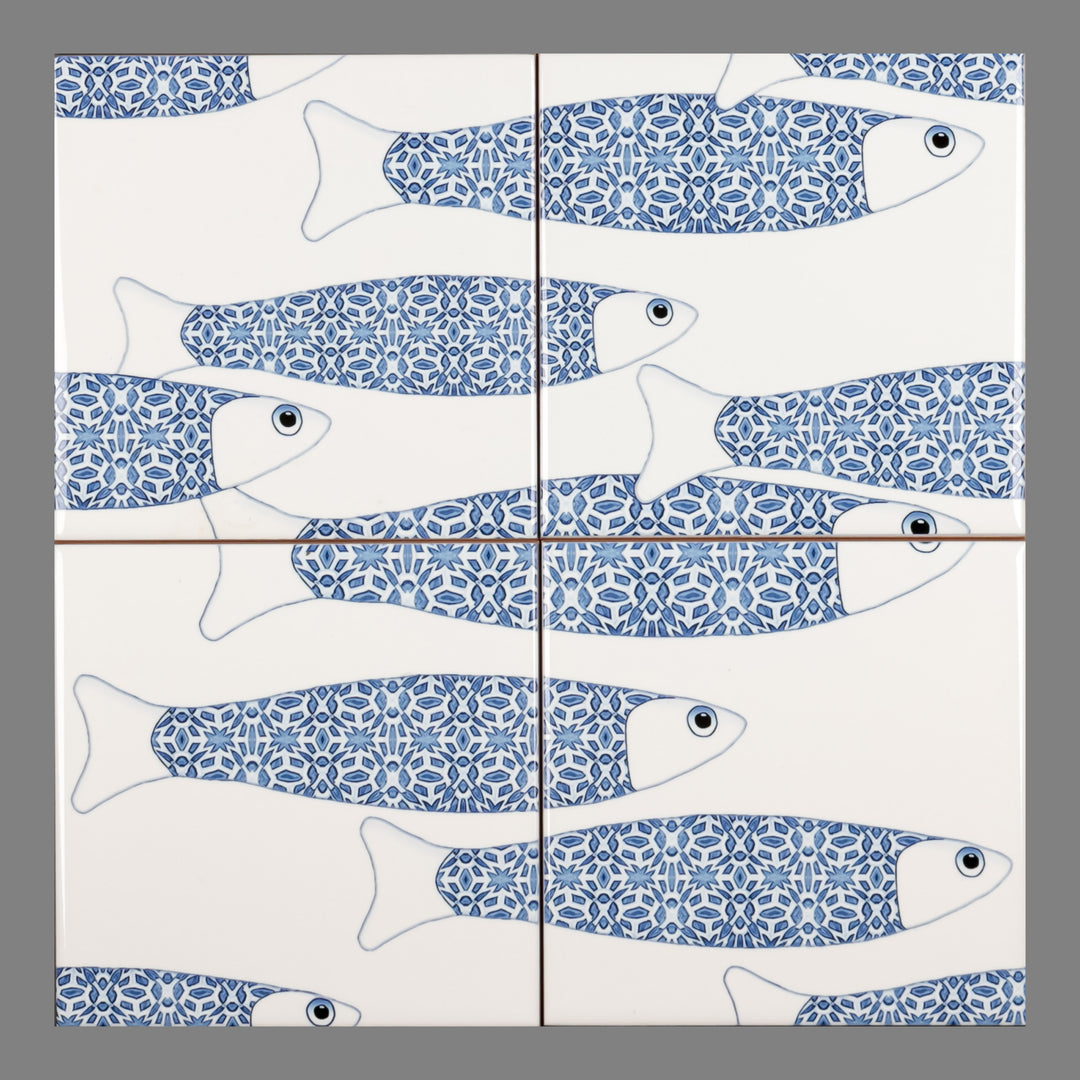 Ocean Shoal tile - Navy Blue