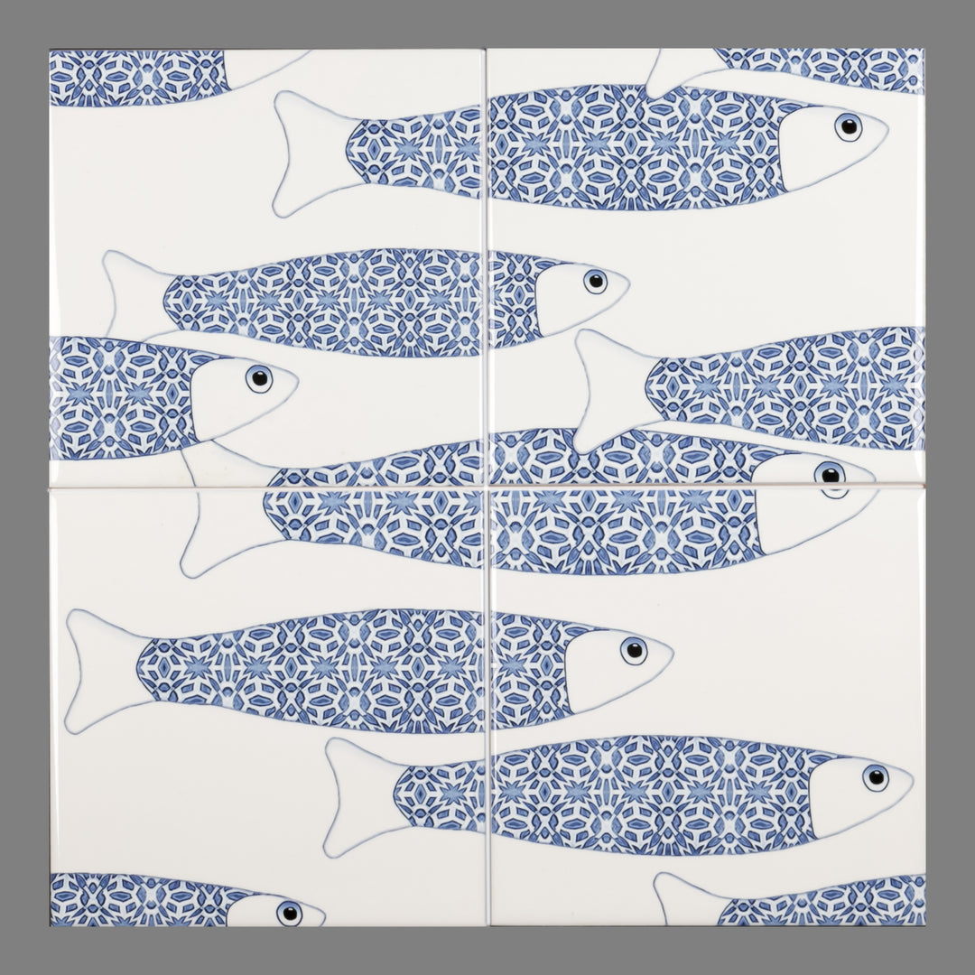 Ocean Shoal tile - Navy Blue