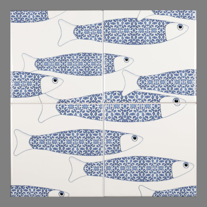 Ocean Shoal tile - Navy Blue