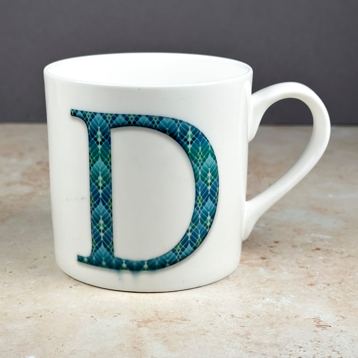 SALE SECOND - Letter "D" (bone china mug)