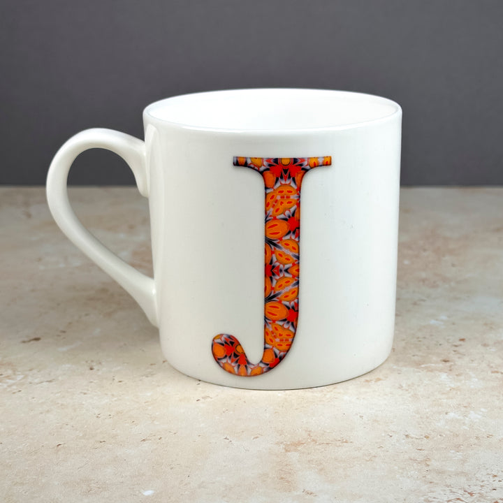 SALE SECOND - Letter "J" (bone china mug)