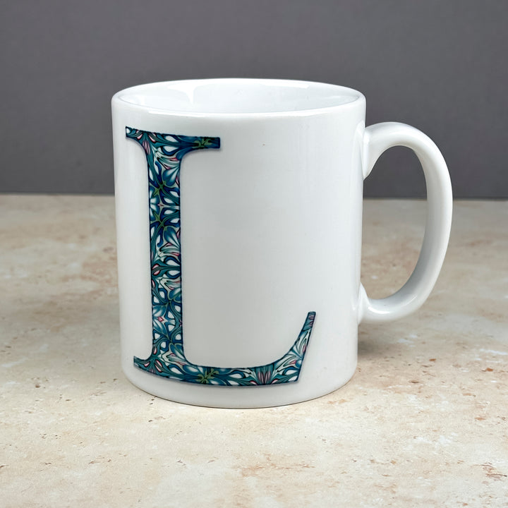 SALE - Flourishing Garden - Letter "L" (ceramic mug)