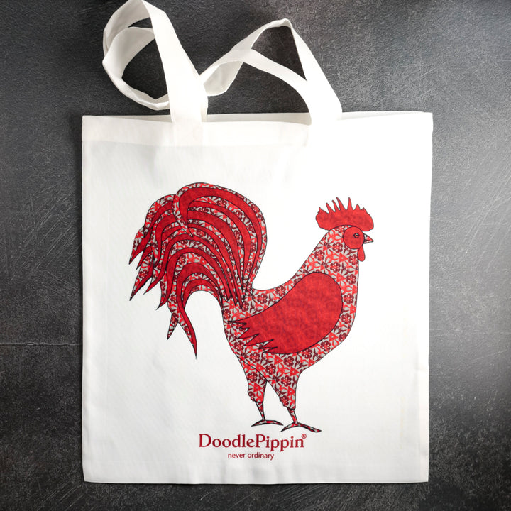 Red Cockerel Tote Bag