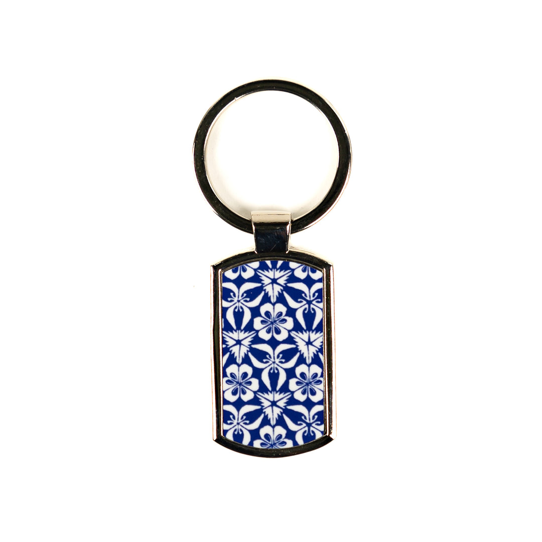Blue Nettles Millefiori Keyring