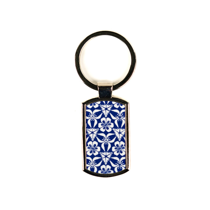 Blue Nettles Millefiori Keyring