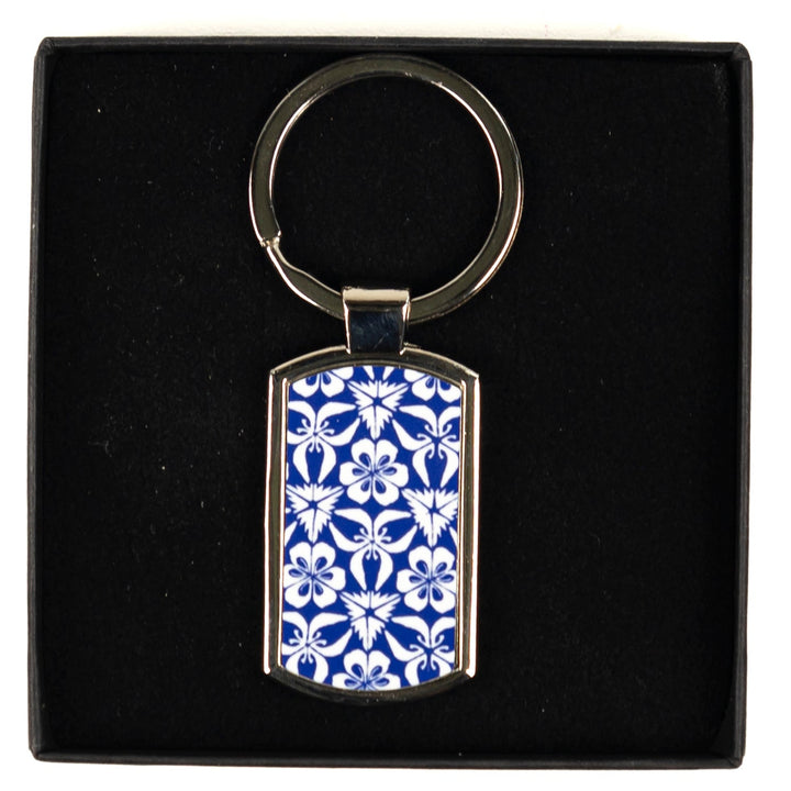 Blue Nettles Millefiori Keyring