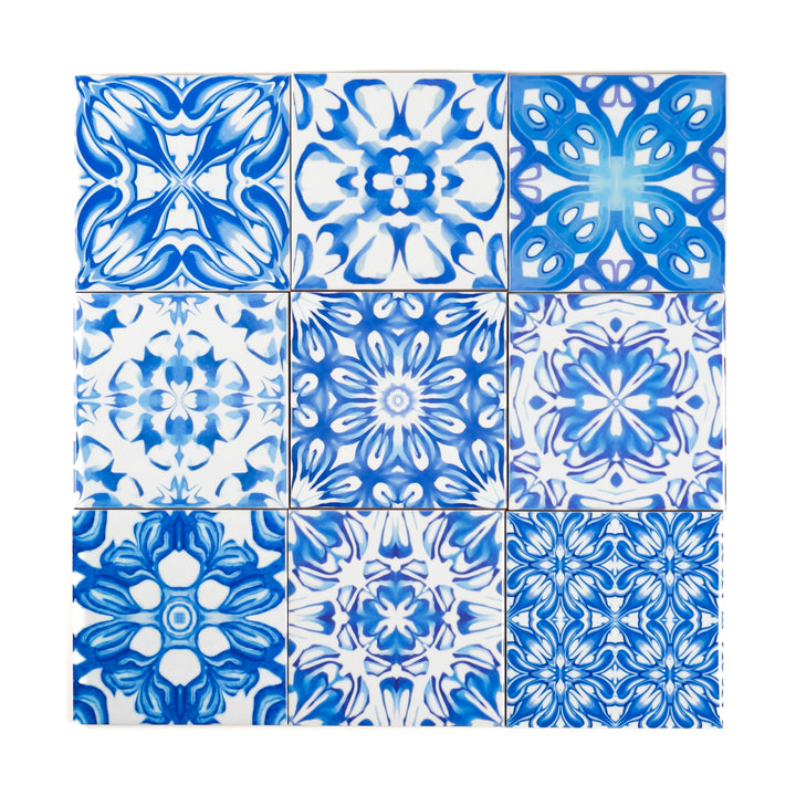 Mix and Match Ceramic tiles - Sky Blue Mix
