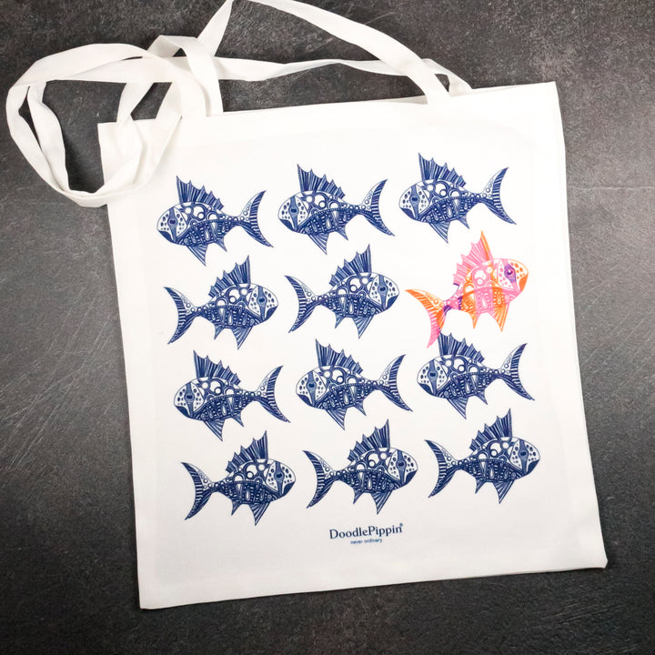 SALE Fun Fish Shopping Bag - Lightweight foldaway tote