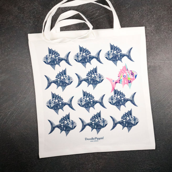 SALE Fun Fish Shopping Bag - Lightweight foldaway tote