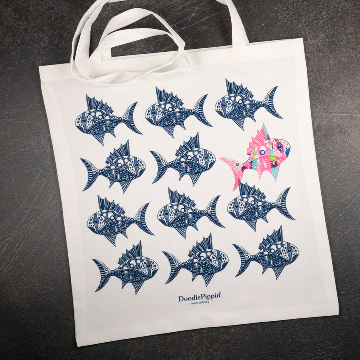 SALE Fun Fish Shopping Bag - Lightweight foldaway tote