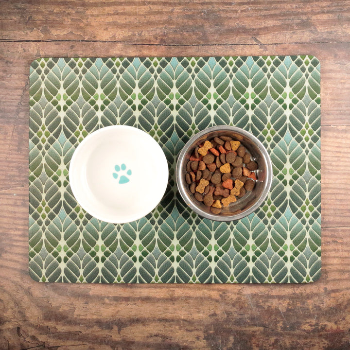 SALE - Green Interwoven Pet Food / Large Mouse Mat