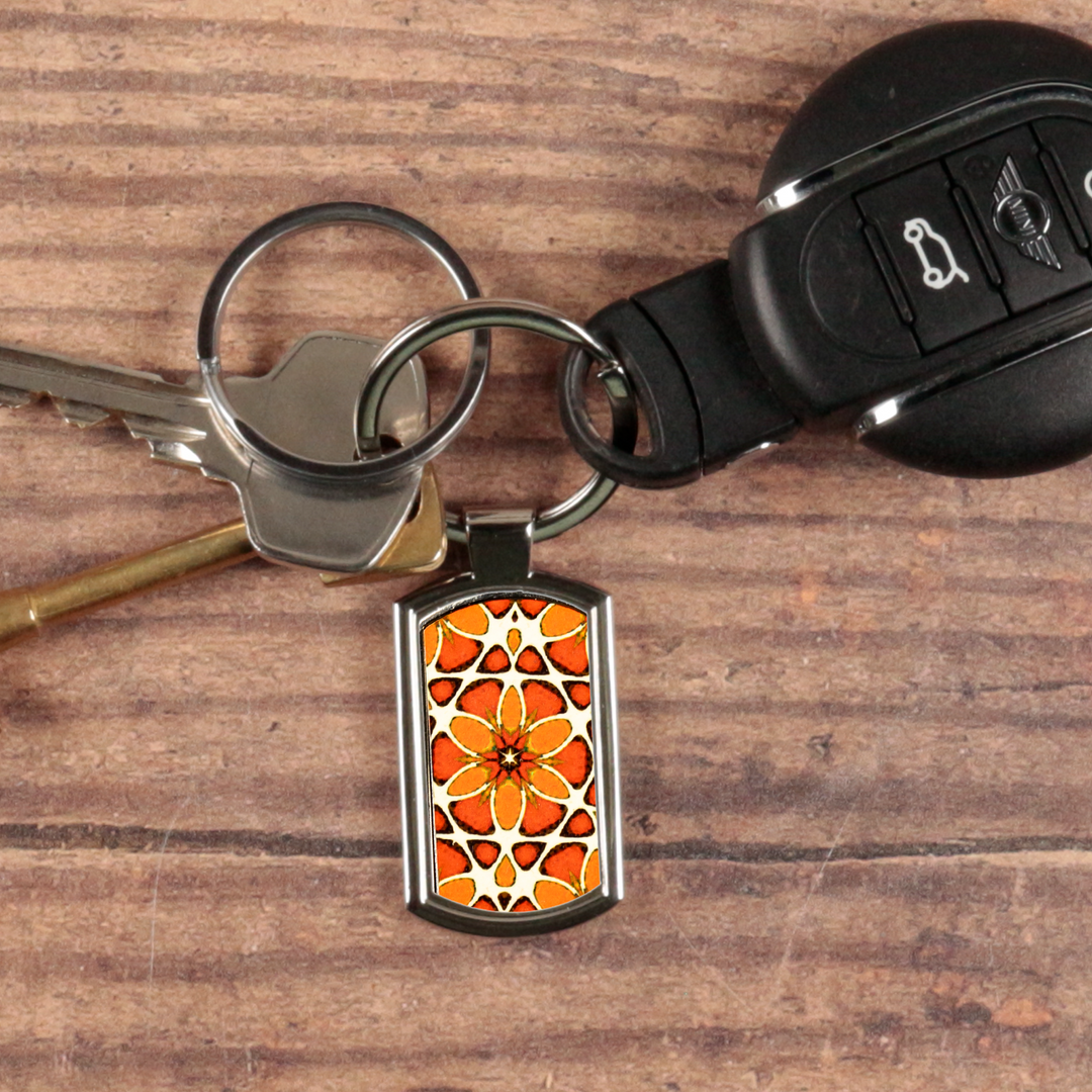 Moroccan Flower Millefiori Keyring