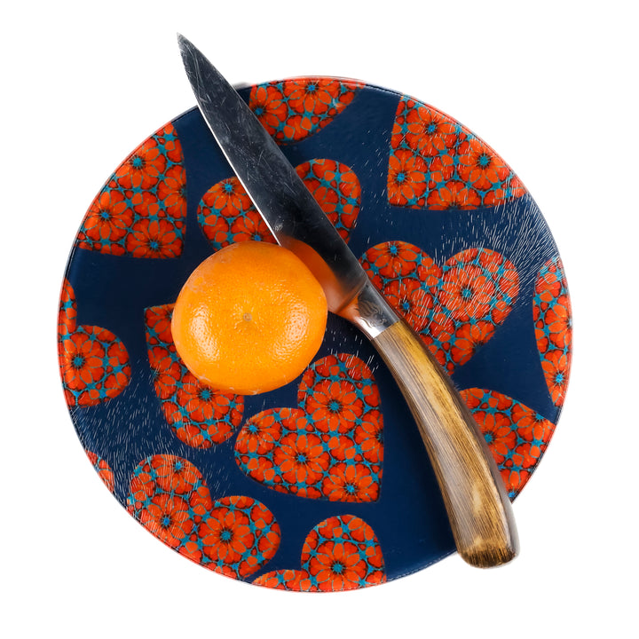 Moroccan Hearts Chopping Board (circular)