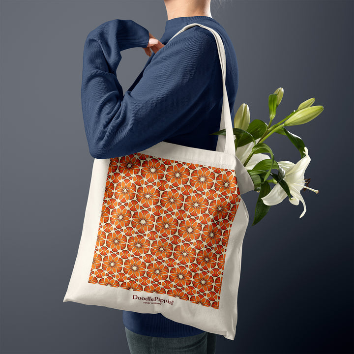 Moroccan Flower Tote Bag