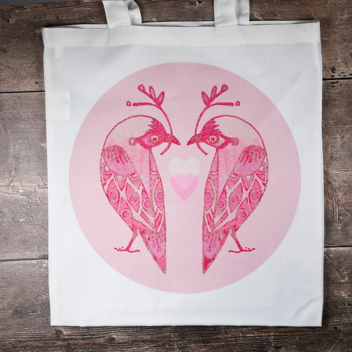 Lovebirds Bag - Pink Tote Bag