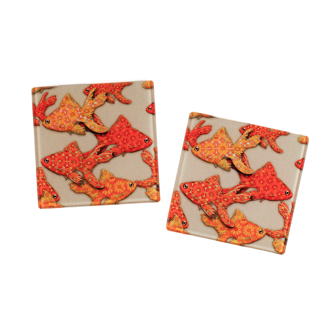 Goldfish on Stone - Coaster Set