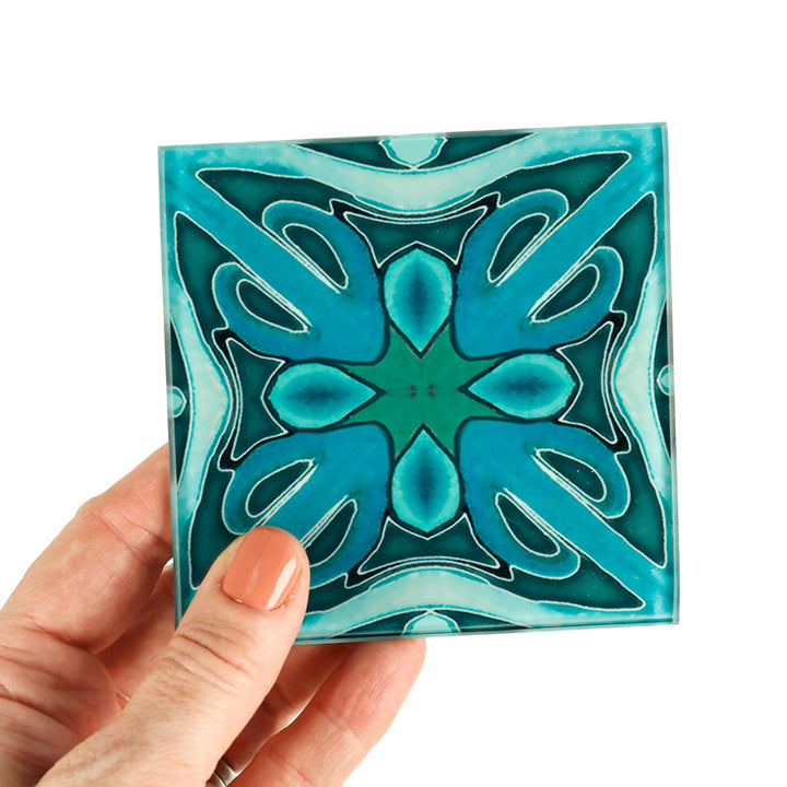 Malachite Green - Large Design - Coaster Set