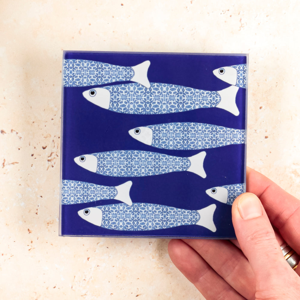 Ocean Shoal Coaster Set - Navy Blue