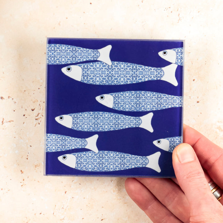 SALE Seconds : Ocean Shaoal Coaster Set - Navy Blue