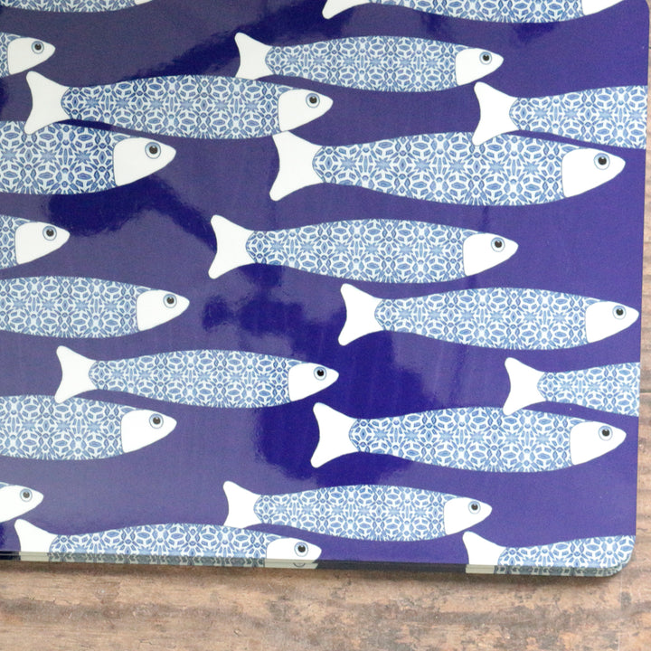 SALE Seconds: Ocean table mat, navy - SET OF THREE