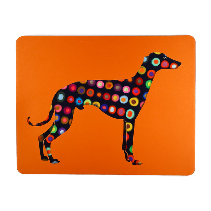Greyhound Pet Food Mat - Orange