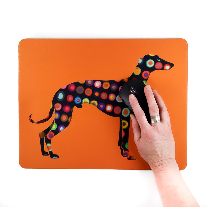 Greyhound Pet Food Mat - Orange