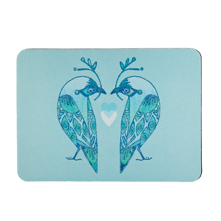Lovebirds Mouse Mat / Gaming Mat - Turquoise