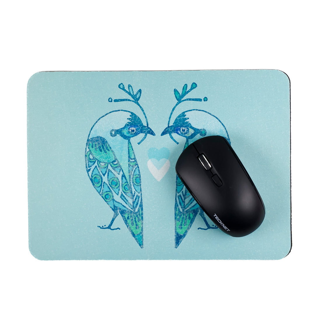 Lovebirds Mouse Mat / Gaming Mat - Turquoise