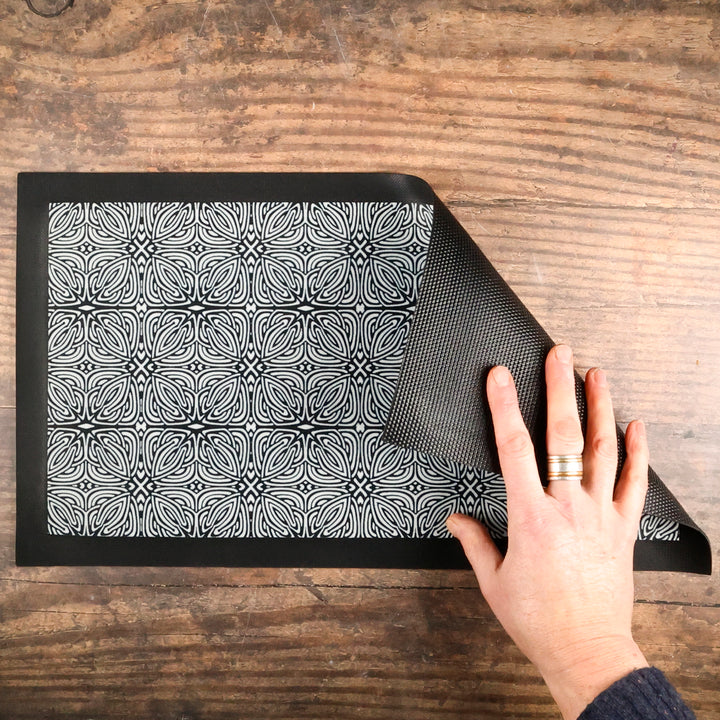 Black &amp; Grey Celtic Pet Food Placemat