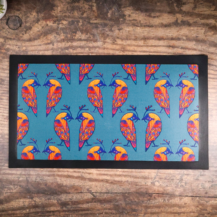 Colourful Lovebirds Pet Food Mat