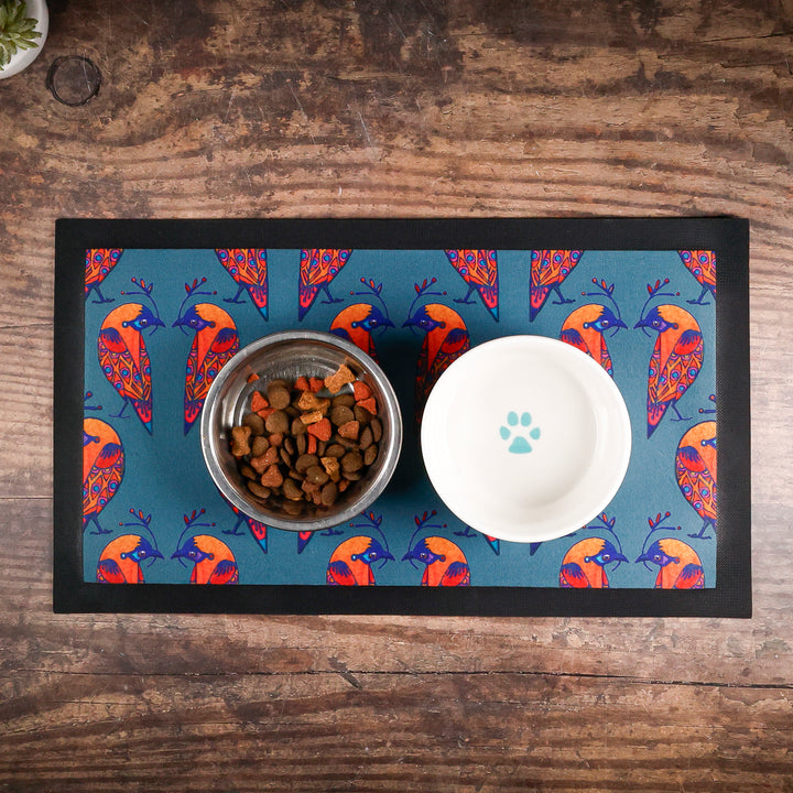 Colourful Lovebirds Pet Food Mat