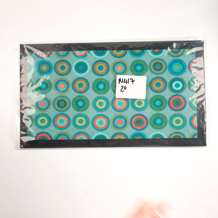 SALE Blue Green Circles Pet Food Placemat