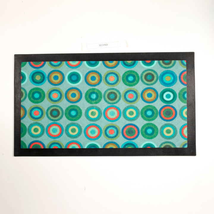 SALE Blue Green Circles Pet Food Placemat