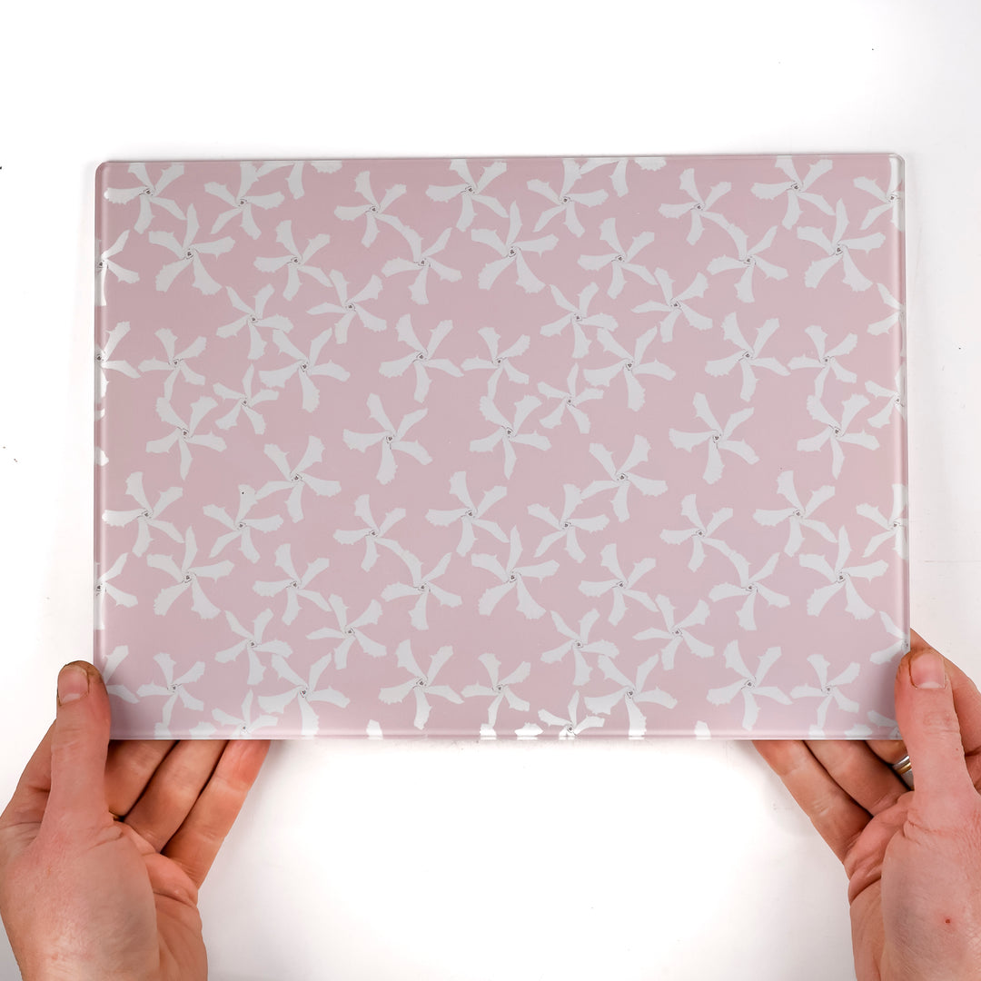 SALE - Pink Jasmine Flower Worktop Protector (small/smooth)