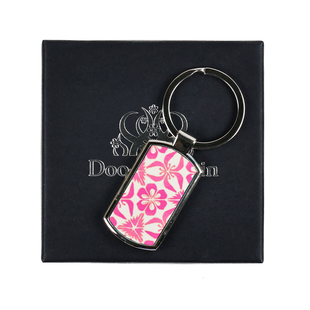 Pink Nettles Millefiori Keyring