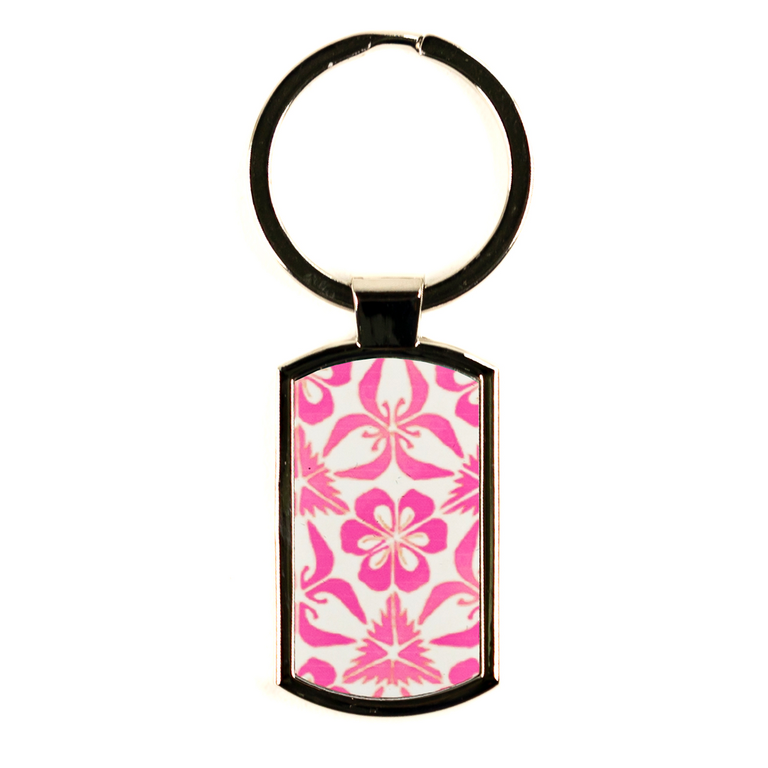 Pink Nettles Millefiori Keyring