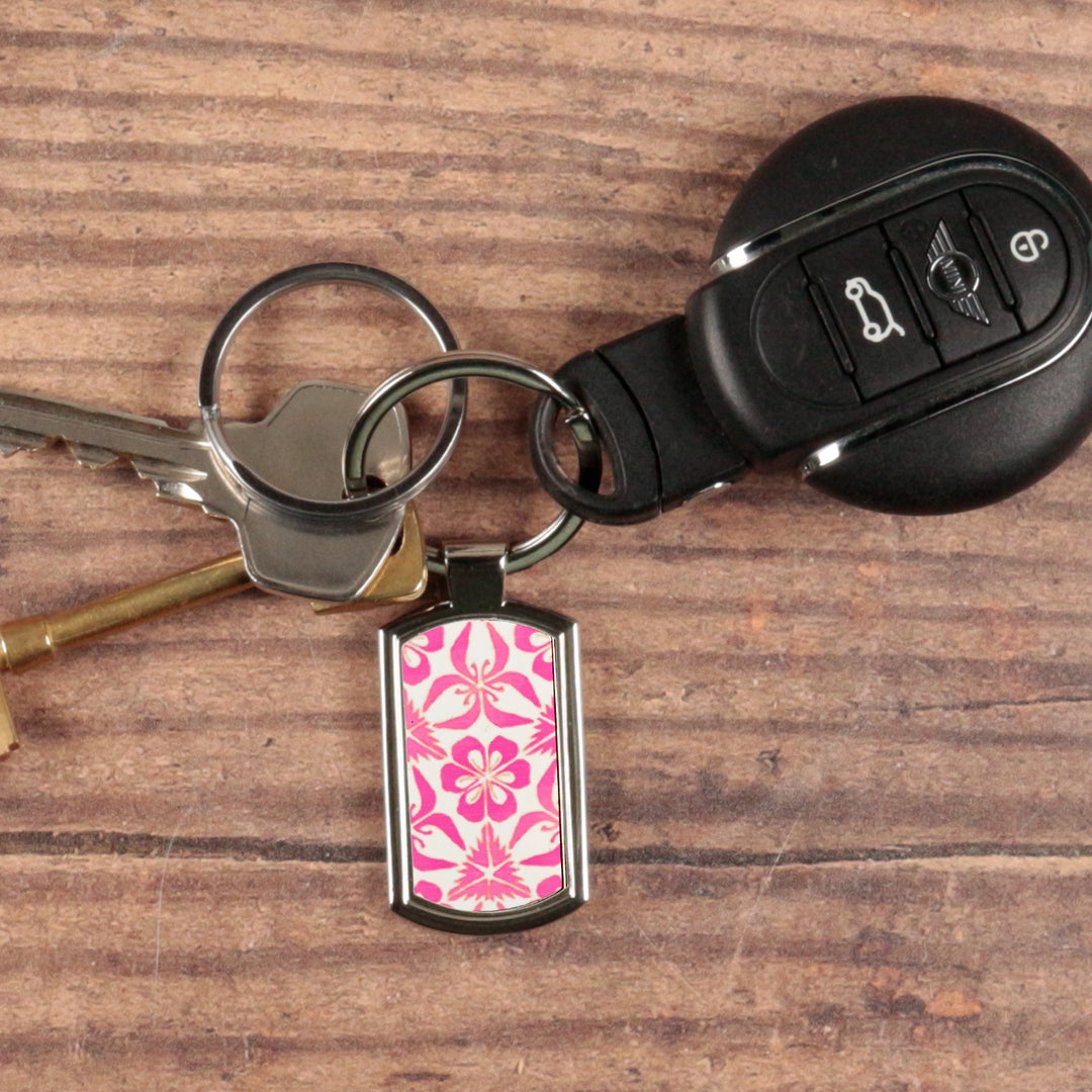Pink Nettles Millefiori Keyring