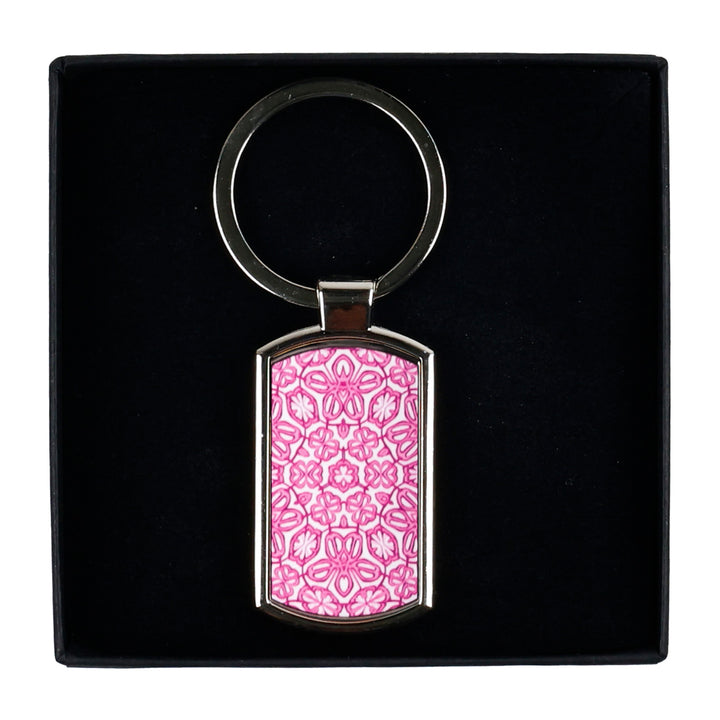 Pink Turkish Flower design Keyring