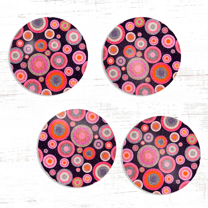 Starry Night Chopping Board - Magenta Pink Red
