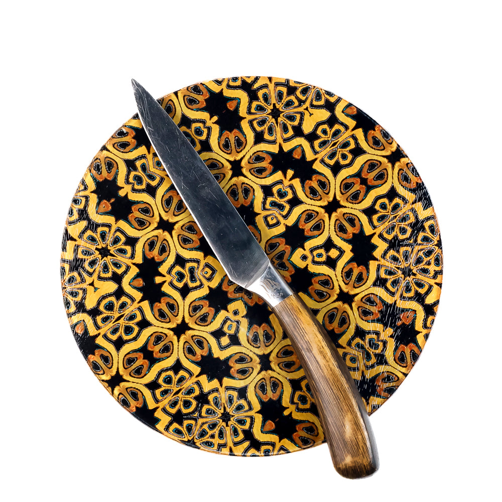 SALE SECOND - Small Black &amp; Gold Cocktail Prep Board (20cm)