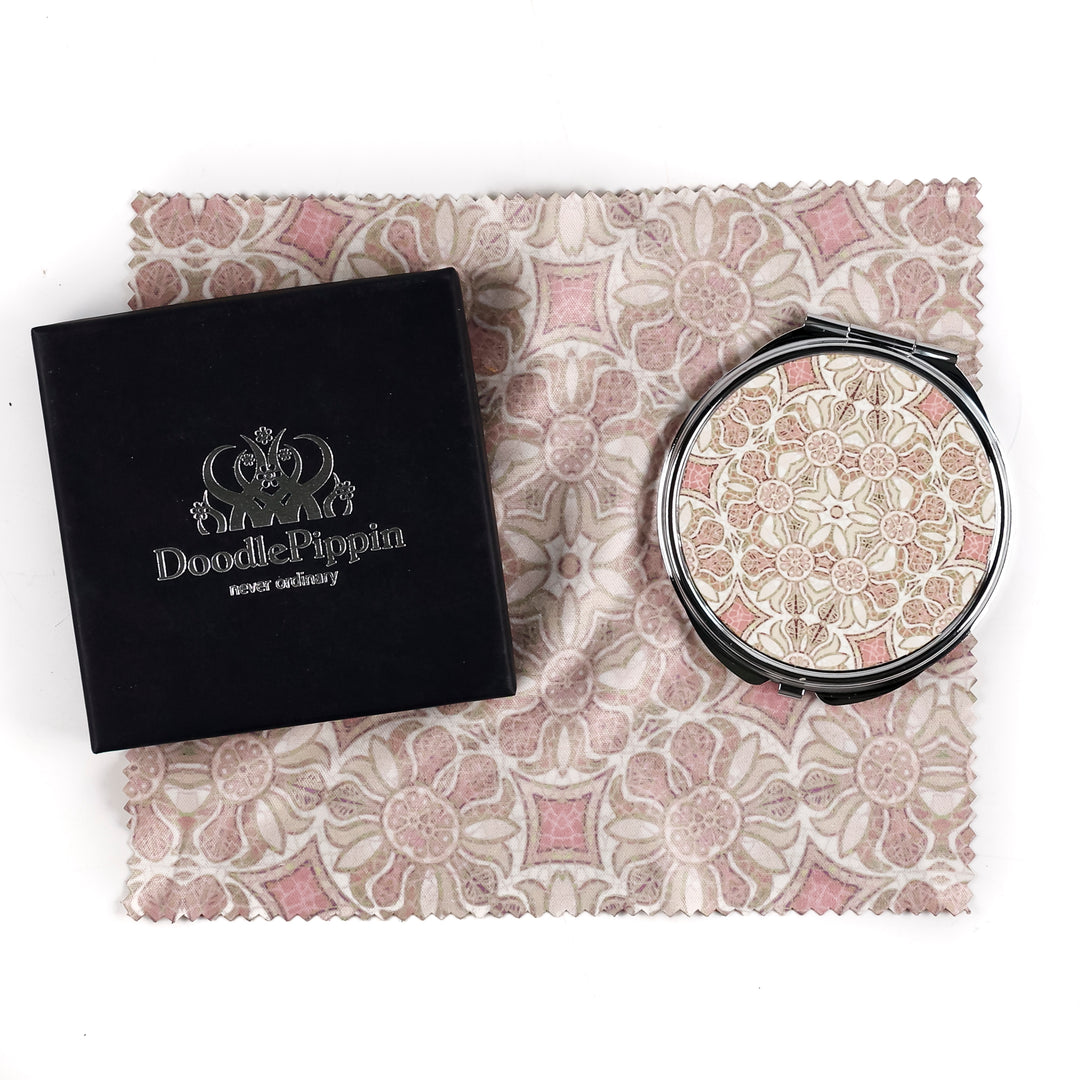 Pomegranate - Pink - Folding Mirror and Lens Cloth