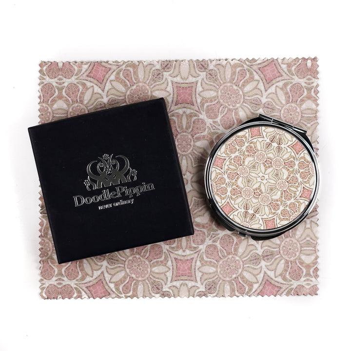 Pomegranate - Pink - Folding Mirror and Lens Cloth