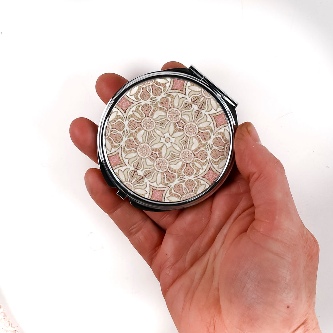 Pomegranate - Pink - Folding Mirror and Lens Cloth