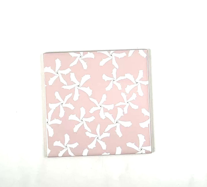 Jasmine Flower Tile - Pink &amp; White