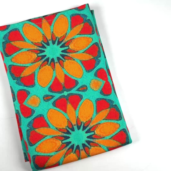 Moroccan Flower tea towel