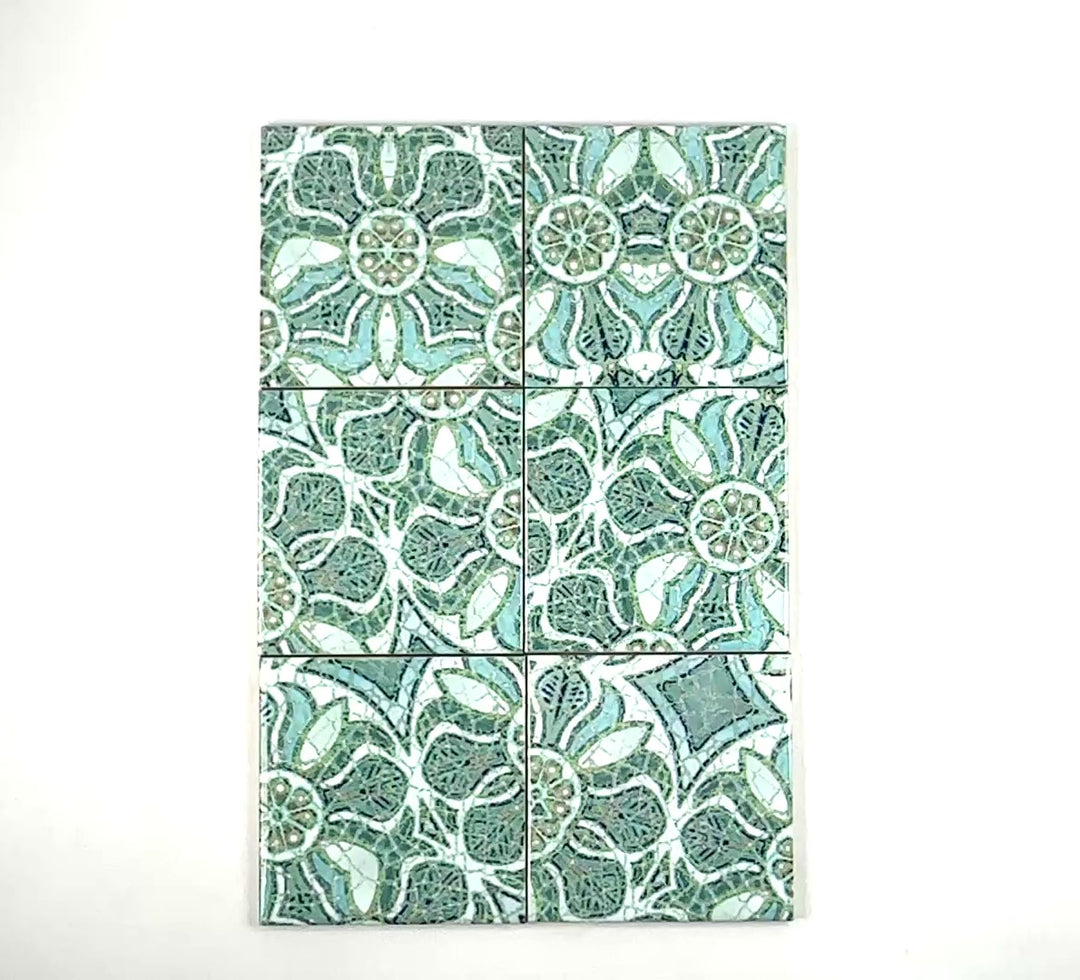 Pomegranate Tiles - Aqua - Random Sections