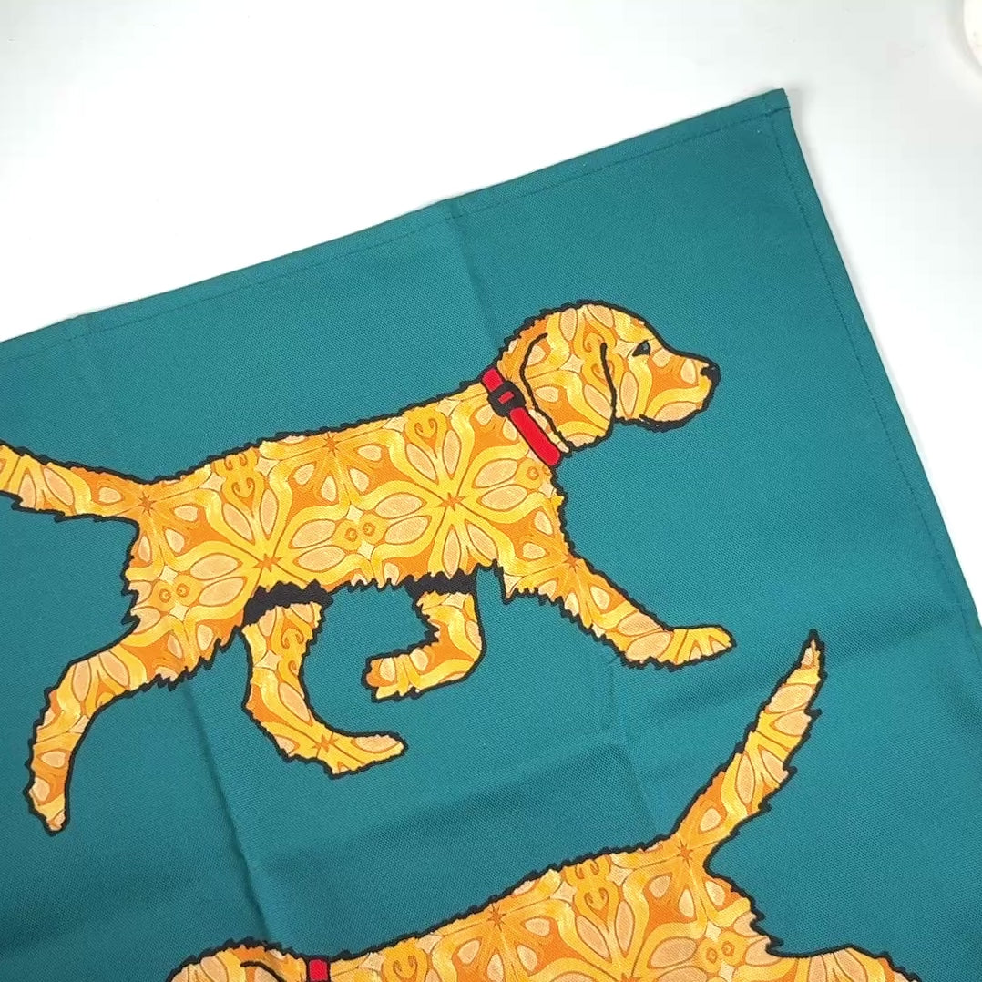 Three Labradors Tea Towel