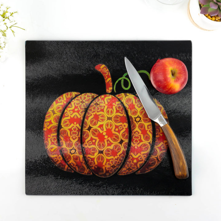 Red Gold Autumn Pumpkin Chopping Board
